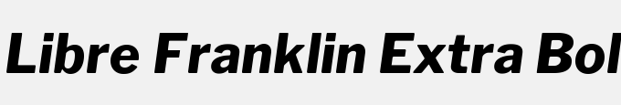 Libre Franklin Extra Bold Italic